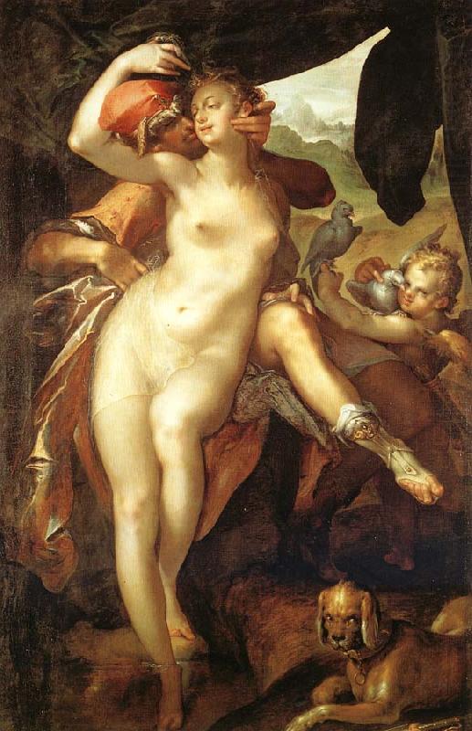 Venus and Adonis, Bartholomeus Spranger